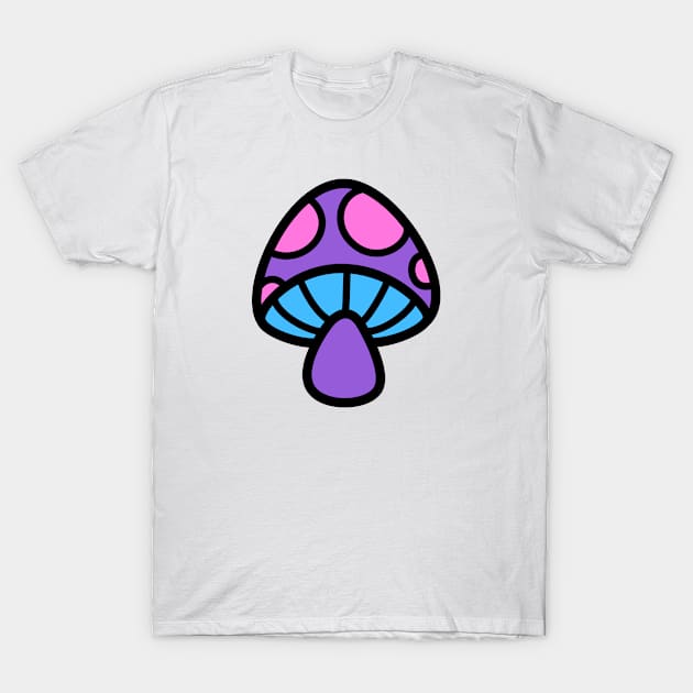 Bisexual/Biromantic Mushroom Discrete Pride Flag T-Shirt by JadedOddity